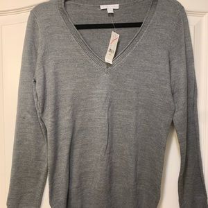 NY&C Mid-Tone Grey V-Neck Sweater